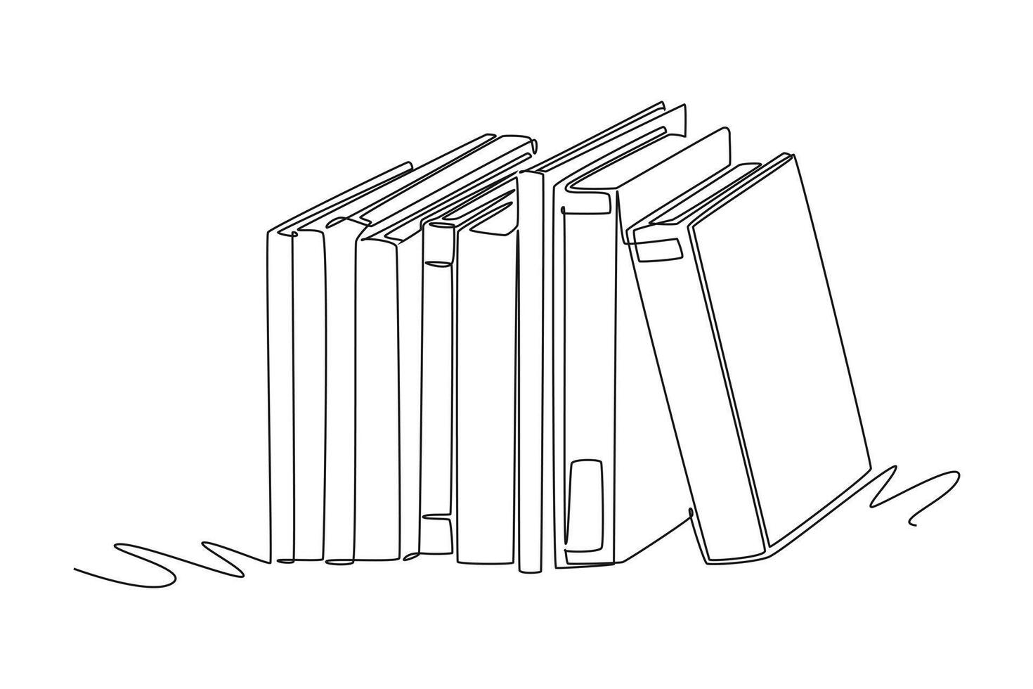 Continuous one line drawing library concept. Doodle illustration ...