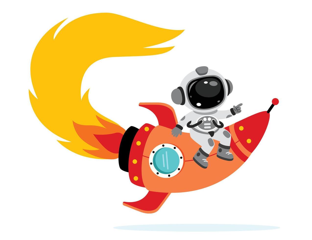 Space Concept With An Astronaut vector