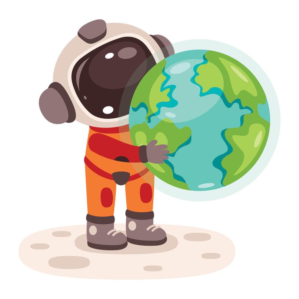 Space Concept With An Astronaut vector