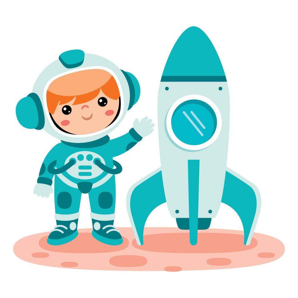 Space Concept With An Astronaut vector