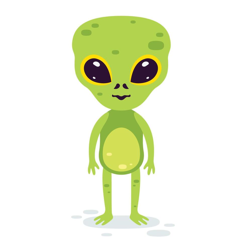 Cartoon Illustration Of An Alien vector