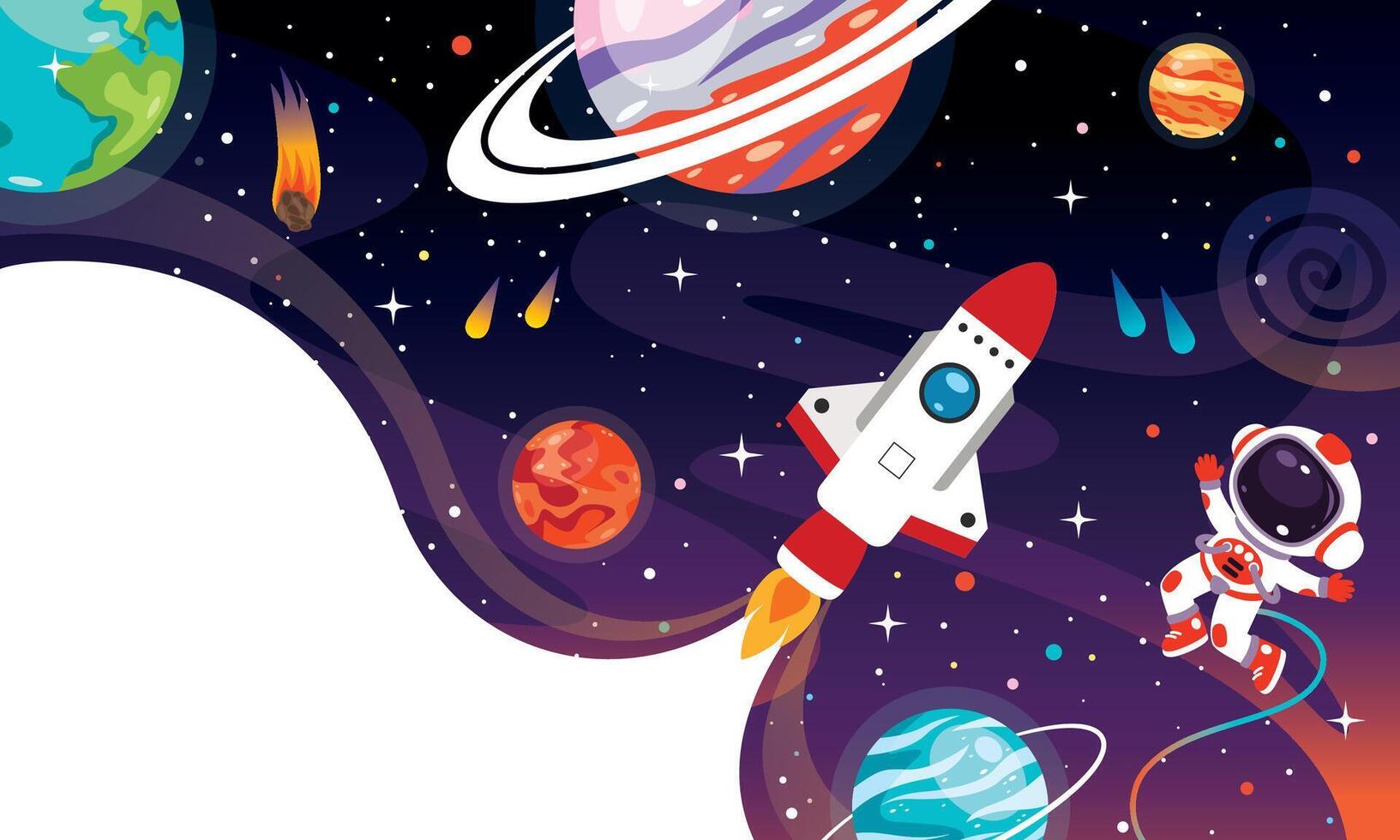 Background Of A Colorful Space vector