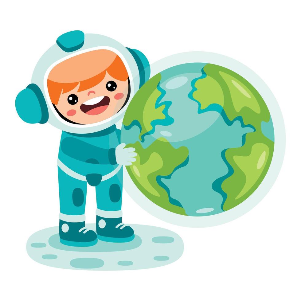 Space Concept With An Astronaut vector
