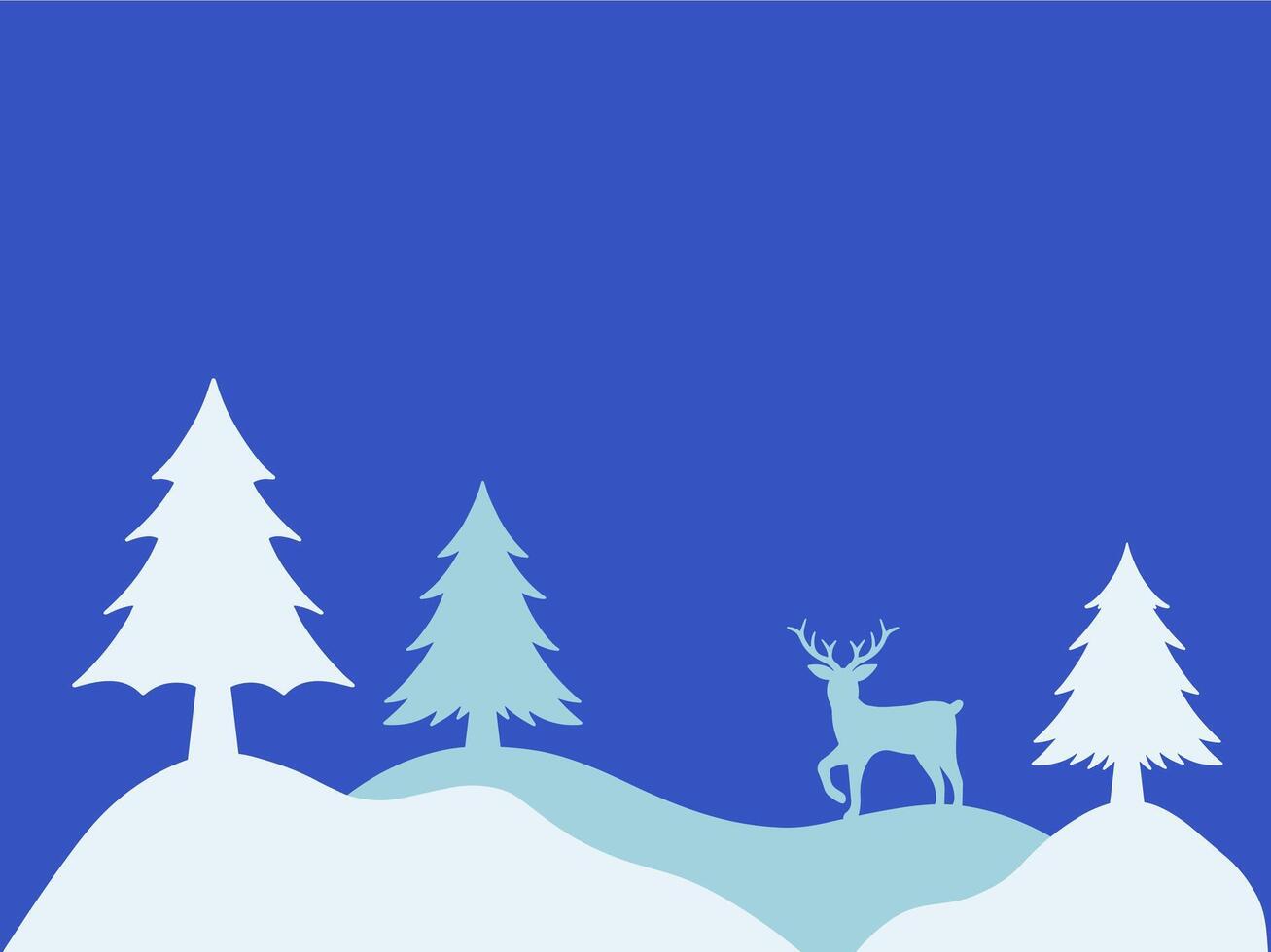 Christmas Snow Background with Tree vector