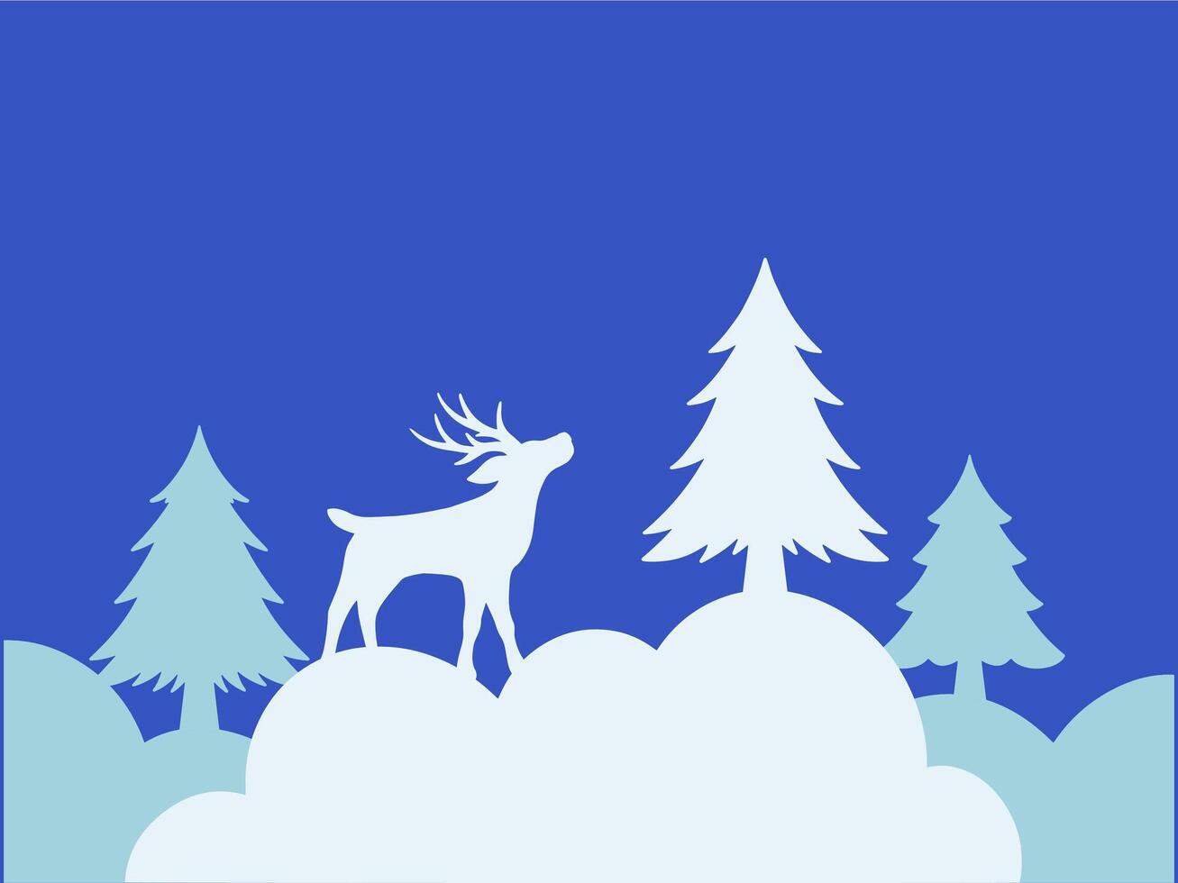 Navidad árbol nieve antecedentes ilustración vector