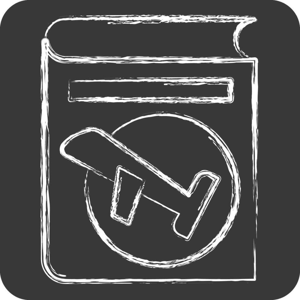 Icon Passport. related to Hotel Service symbol. chalk Style. simple design illustration vector