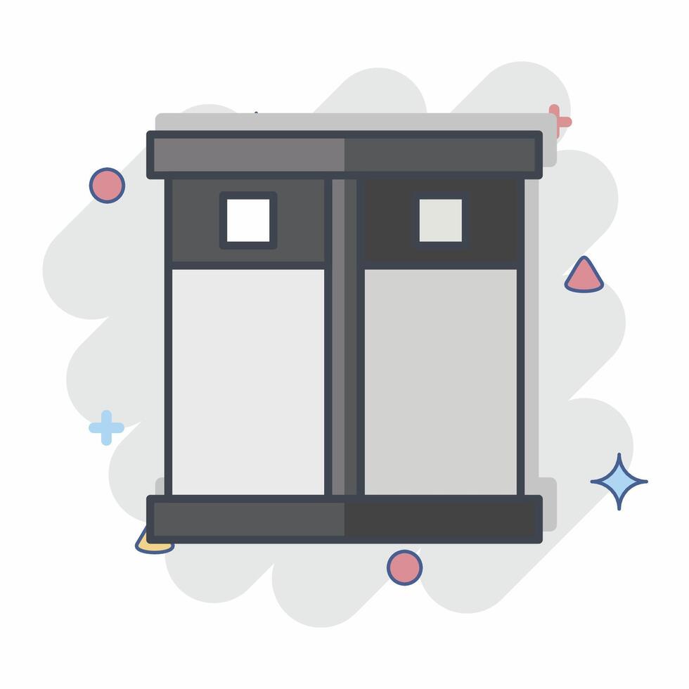 Icon Lift. related to Hotel Service symbol. comic style. simple design illustration vector