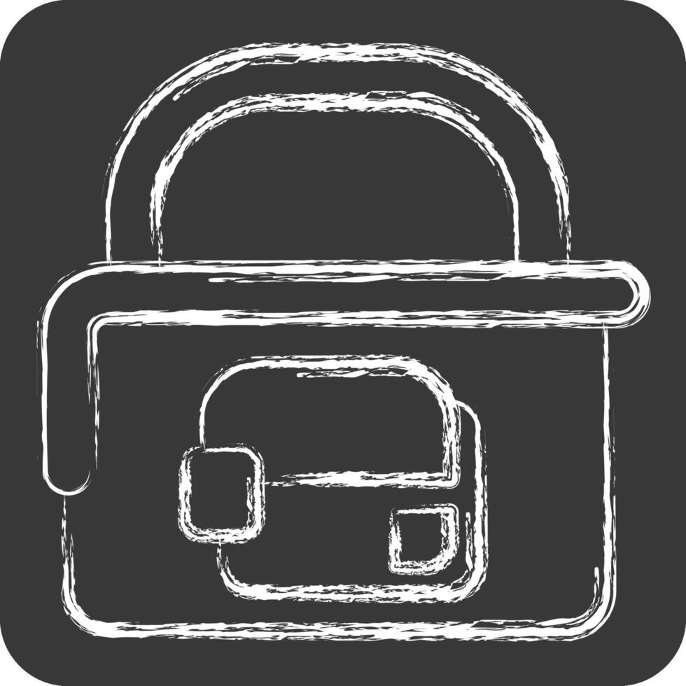 Icon Luggage. related to Hotel Service symbol. chalk Style. simple design illustration vector