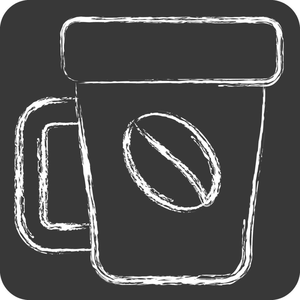 Icon Coffee Break. related to Hotel Service symbol. chalk Style. simple design illustration vector