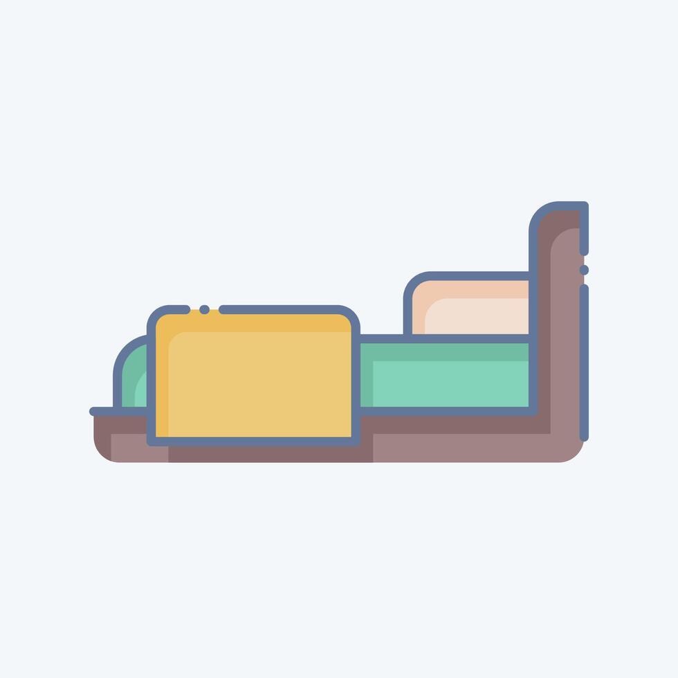 Icon Bedroom. related to Hotel Service symbol. doodle style. simple design illustration vector