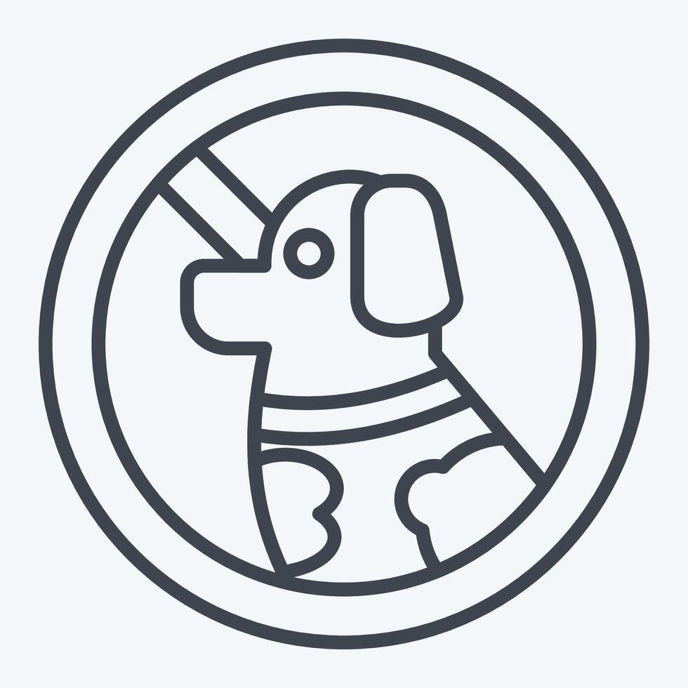 Icon Pet Sign. related to Hotel Service symbol. line style. simple design illustration vector