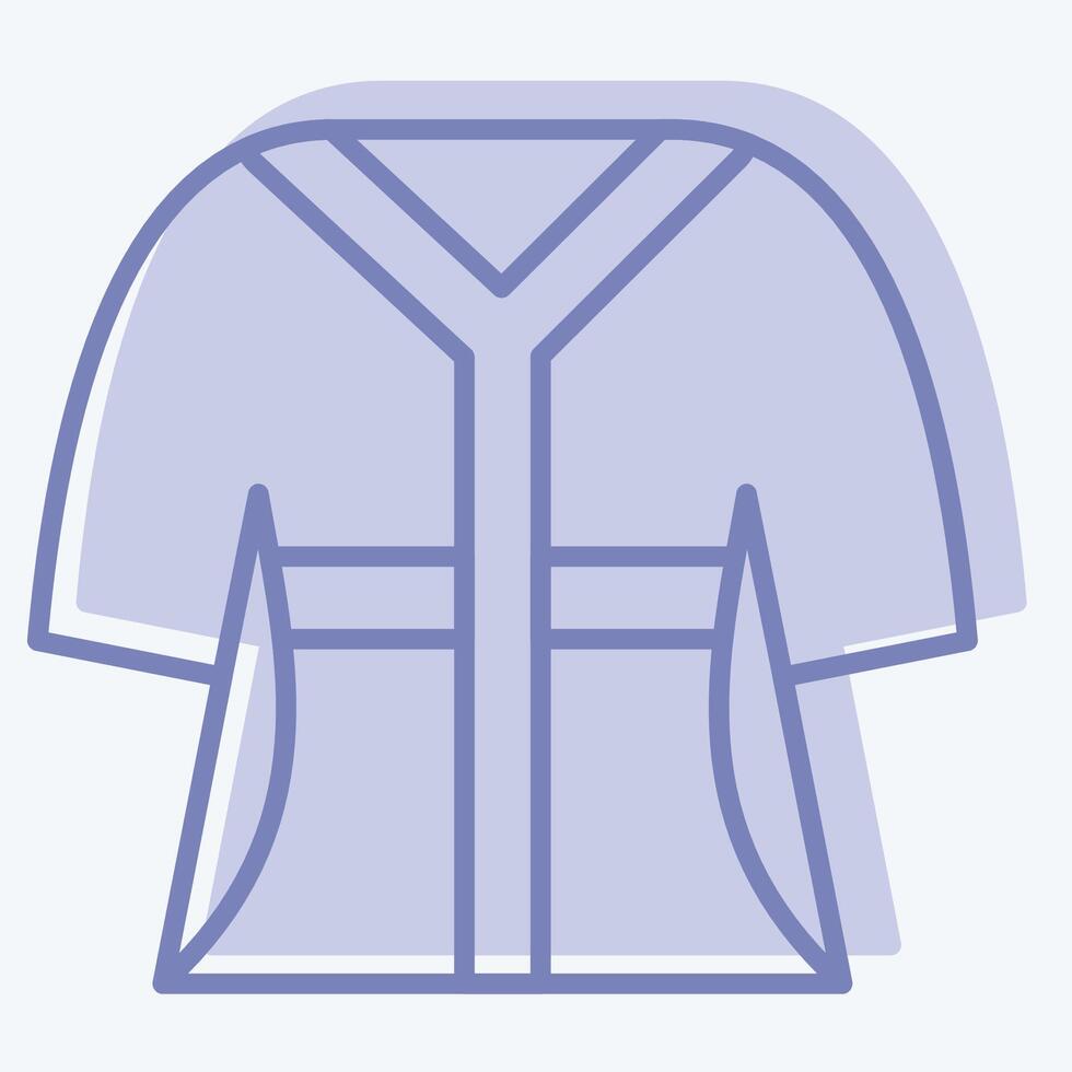 Icon Bathrobe. related to Hotel Service symbol. two tone style. simple design illustration vector