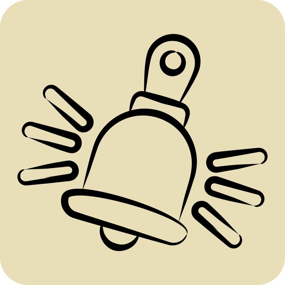 Icon Ring For services. related to Hotel Service symbol. hand drawn style. simple design illustration vector