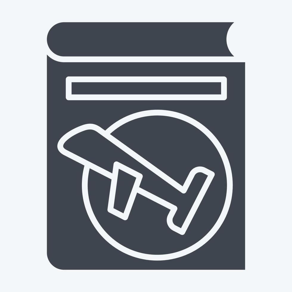 Icon Passport. related to Hotel Service symbol. glyph style. simple design illustration vector