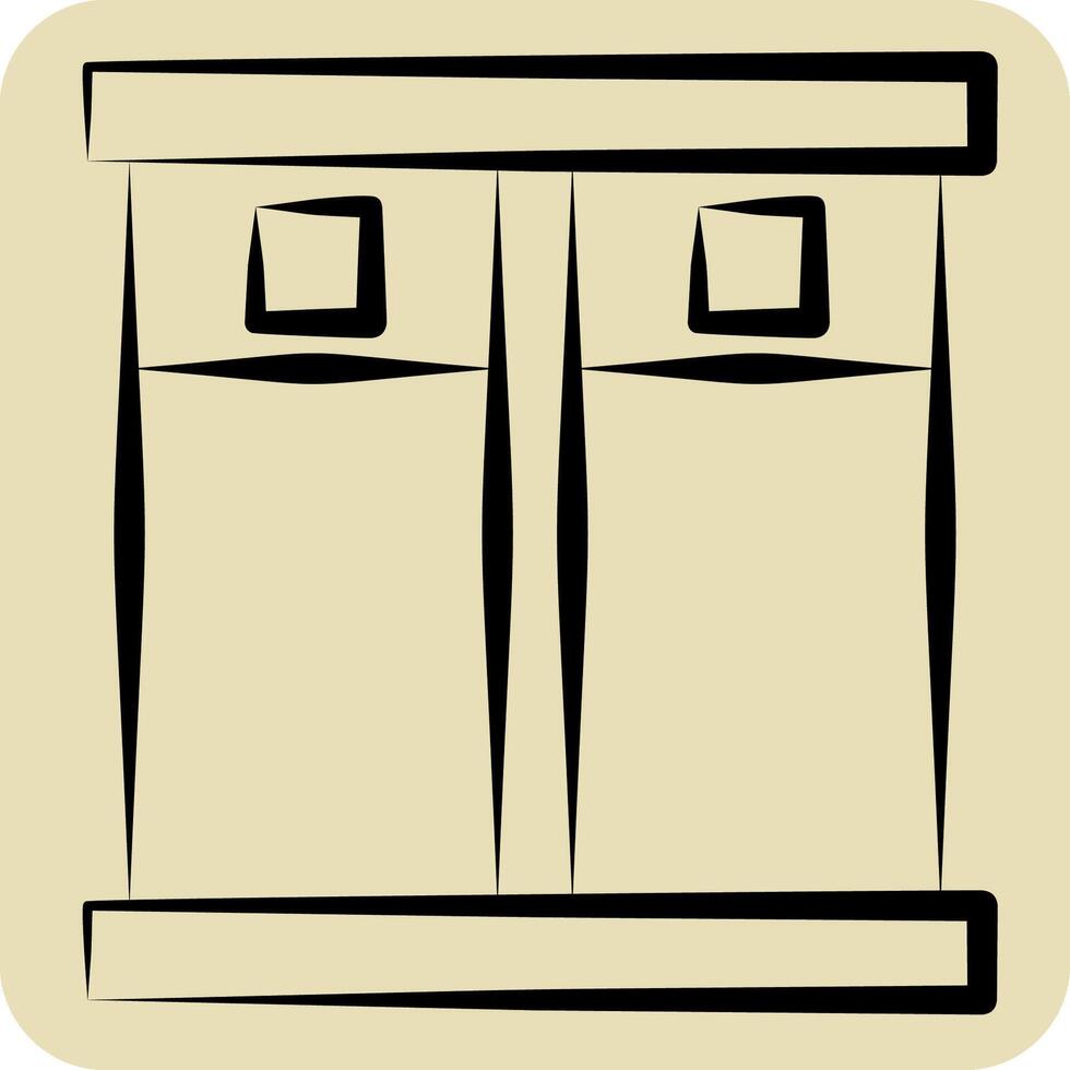 Icon Lift. related to Hotel Service symbol. hand drawn style. simple design illustration vector