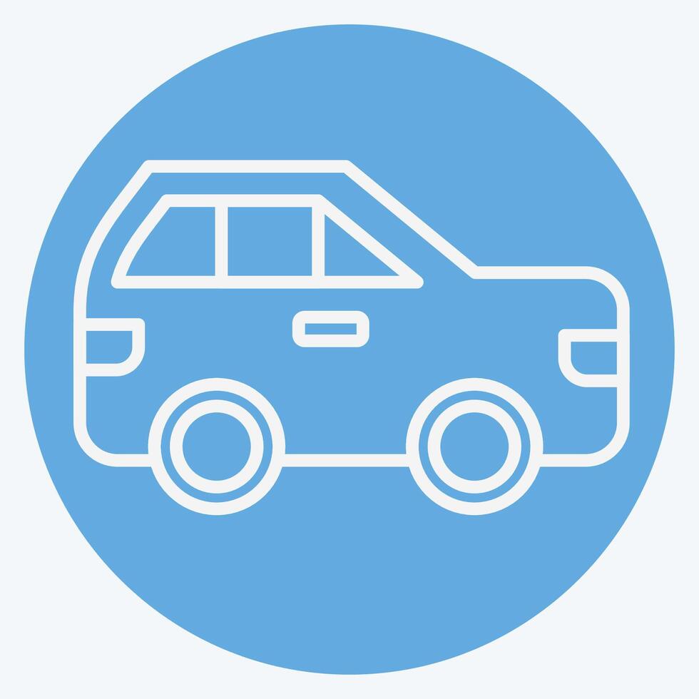 Icon Car. related to Navigation symbol. blue eyes style. simple design illustration vector