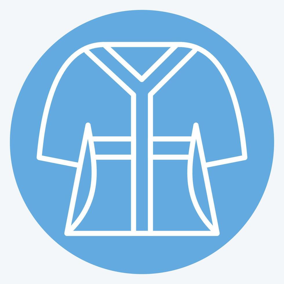 Icon Bathrobe. related to Hotel Service symbol. blue eyes style. simple design illustration vector