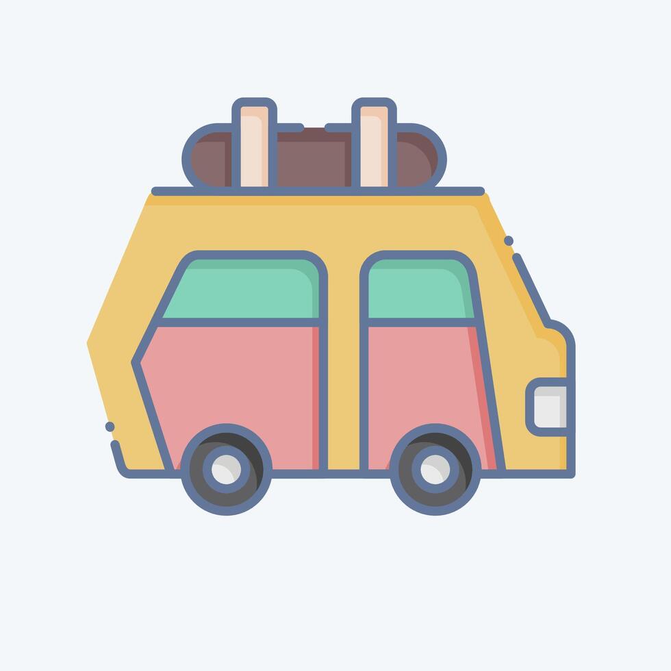 Icon Car Rent. related to Hotel Service symbol. doodle style. simple design illustration vector