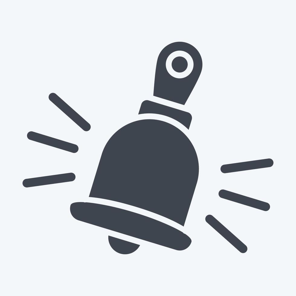 Icon Ring For services. related to Hotel Service symbol. glyph style. simple design illustration vector