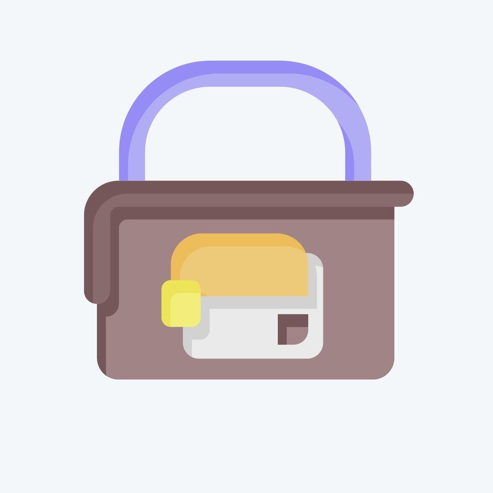 Icon Luggage. related to Hotel Service symbol. flat style. simple design illustration vector