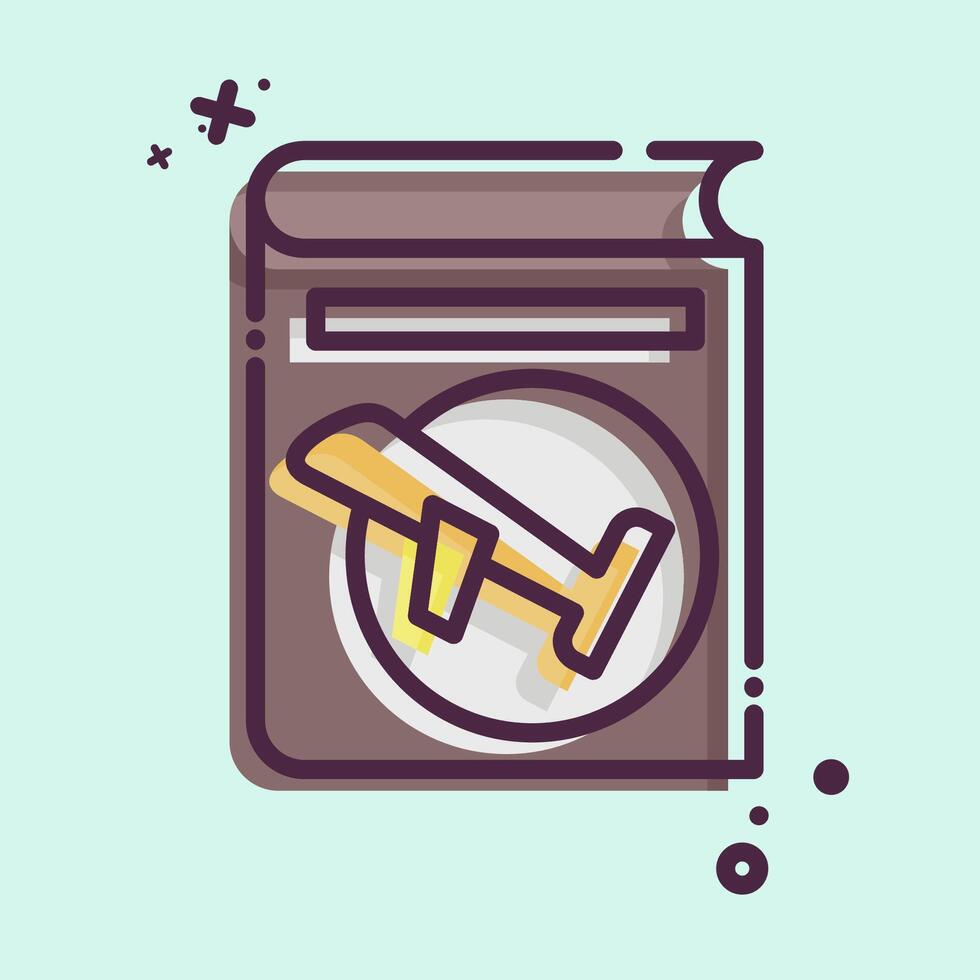 Icon Passport. related to Hotel Service symbol. MBE style. simple design illustration vector