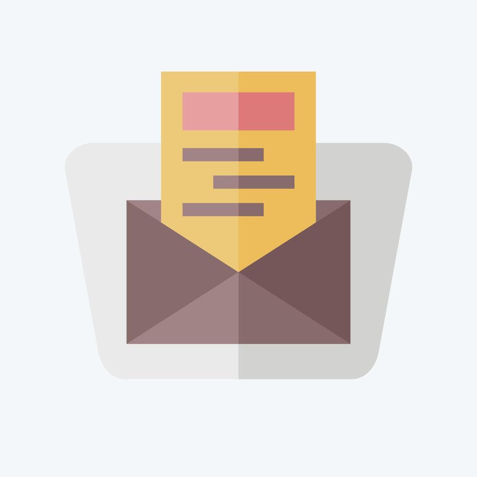 Icon Email. related to Hotel Service symbol. flat style. simple design illustration vector