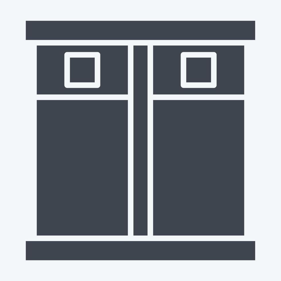 Icon Lift. related to Hotel Service symbol. glyph style. simple design illustration vector