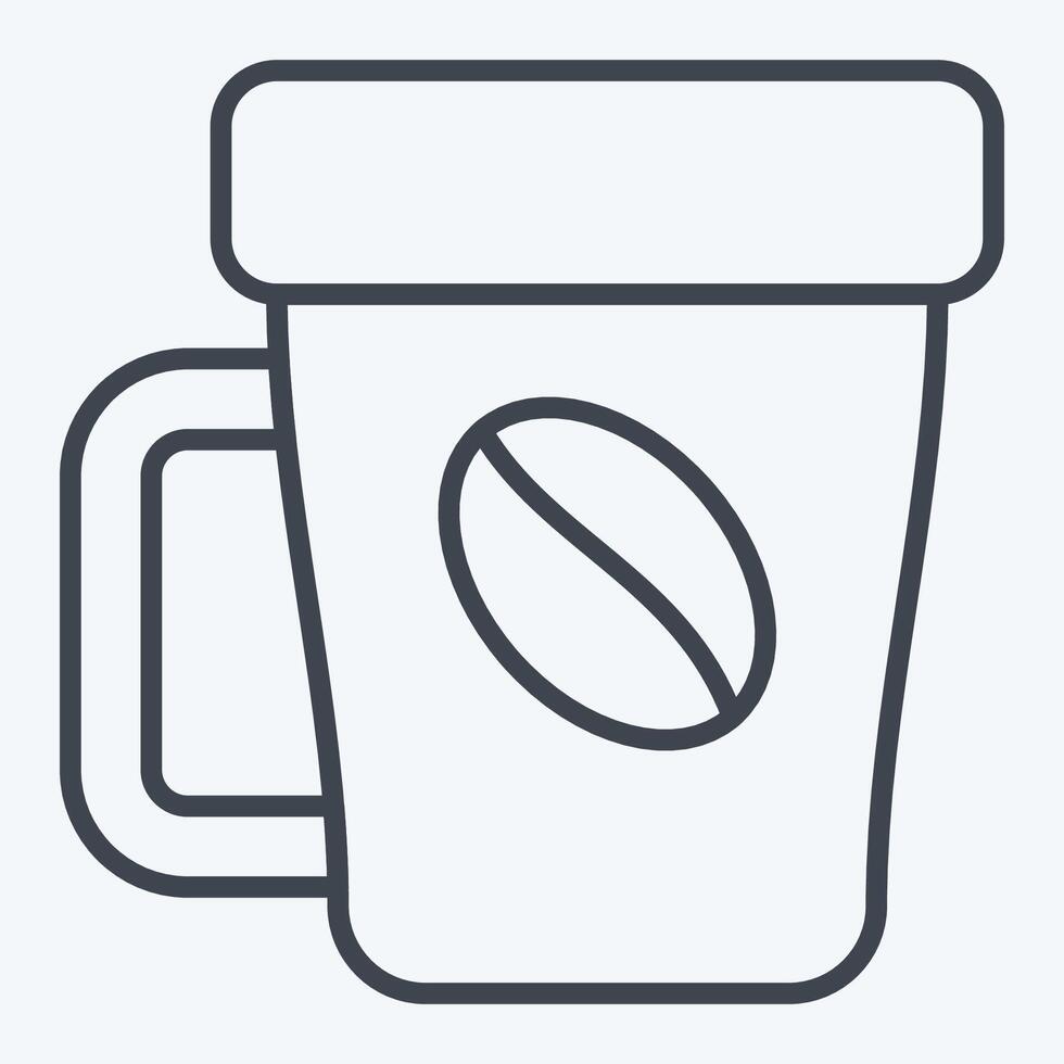 Icon Coffee Break. related to Hotel Service symbol. line style. simple design illustration vector