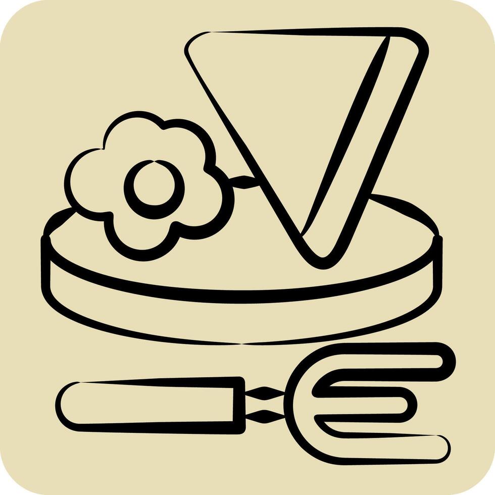 Icon Breakfast. related to Hotel Service symbol. hand drawn style. simple design illustration vector