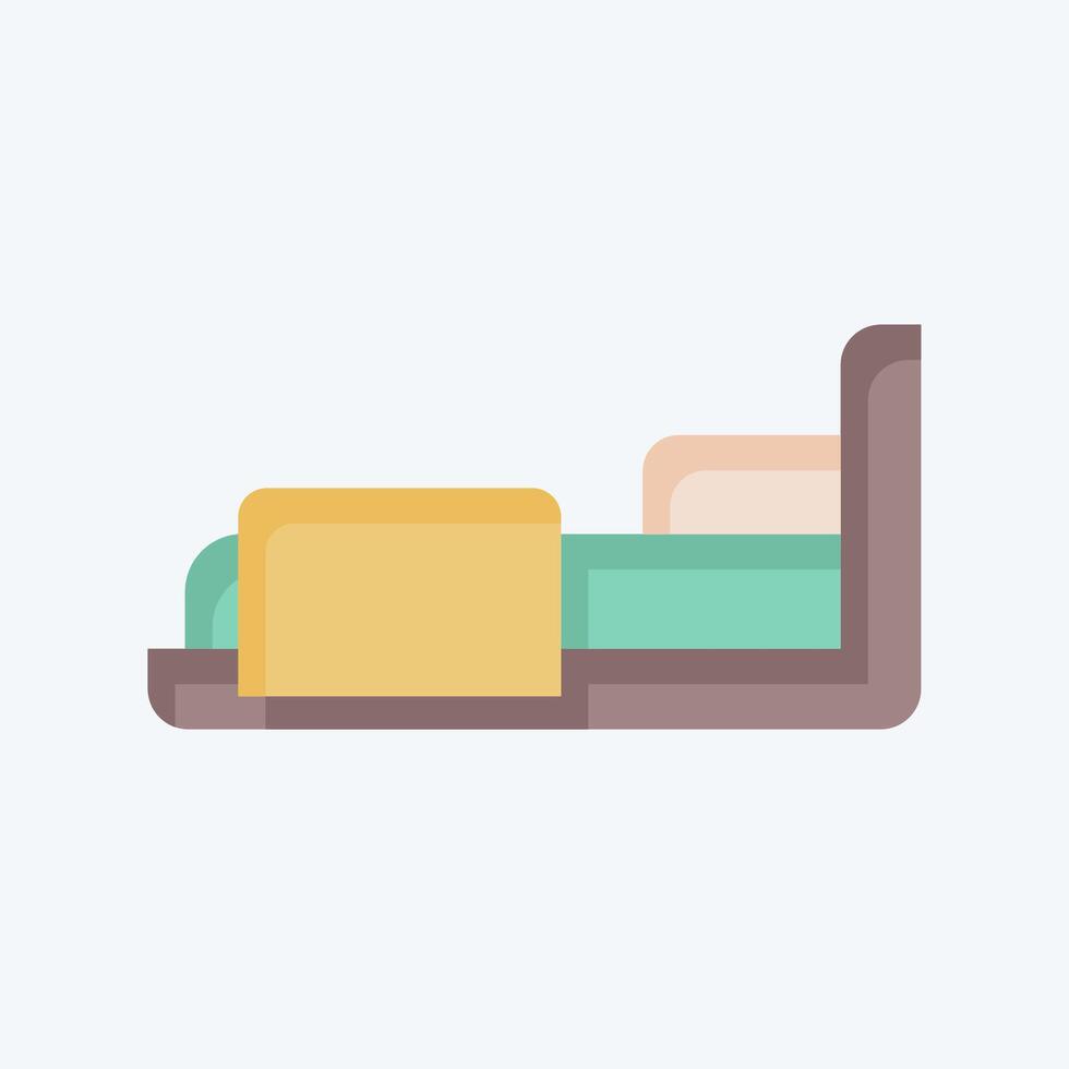 Icon Bedroom. related to Hotel Service symbol. flat style. simple design illustration vector