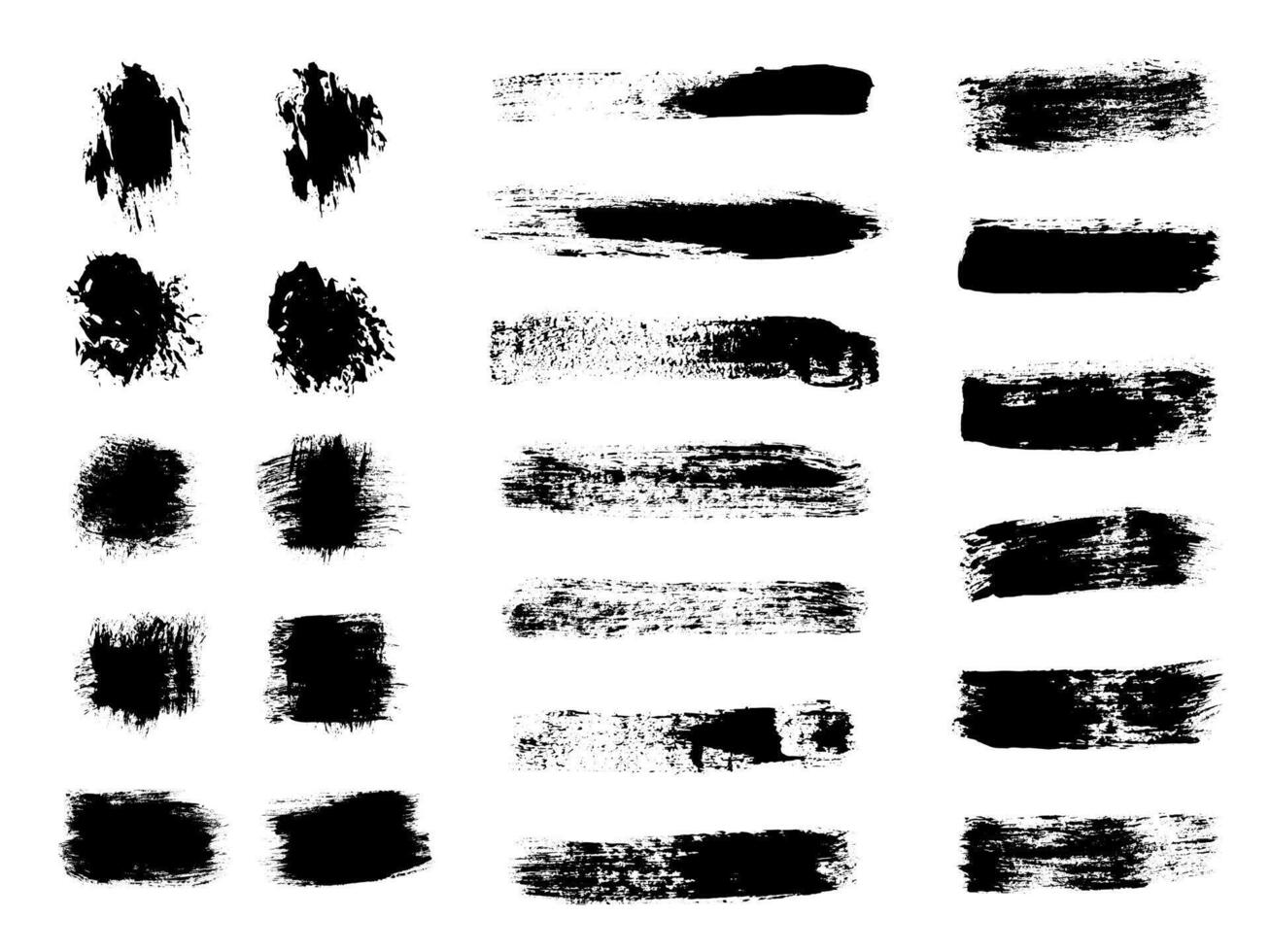 paint brush spot set Hand painted background Ink scribble dab clipart vector