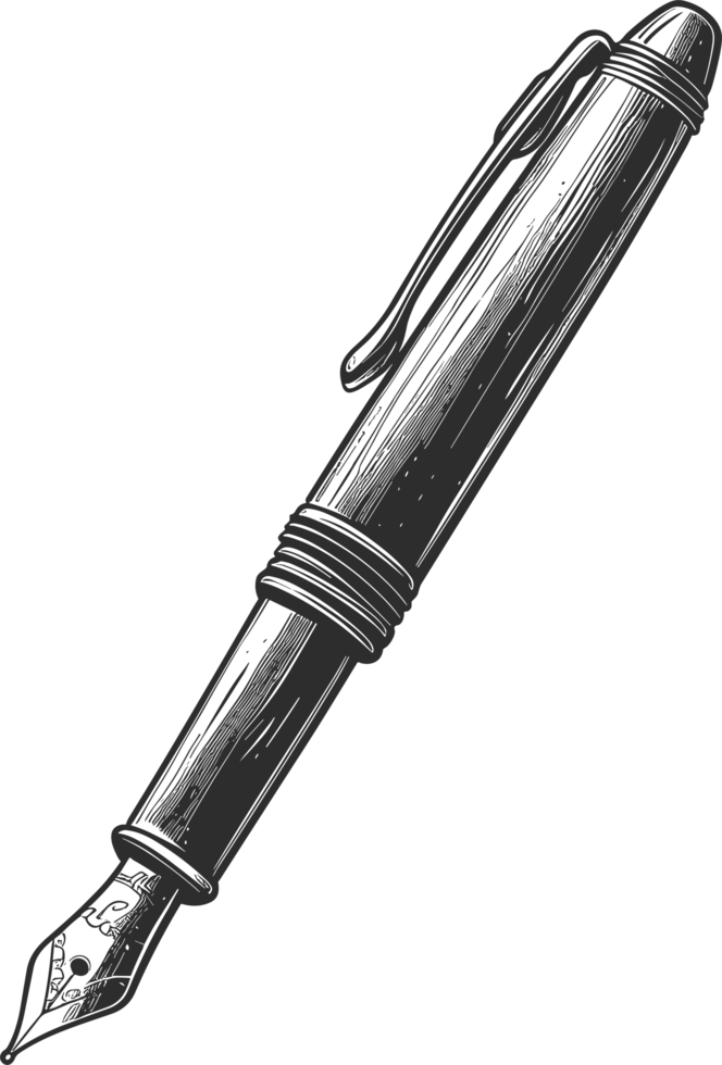Fountain pen clipart design illustration png