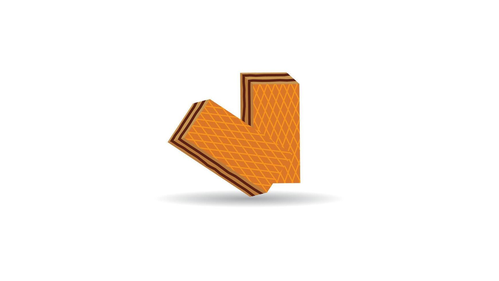 icon chocolate wafer cute cartoon, suitable for coloring book vector
