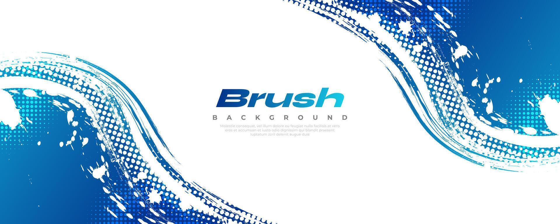 Blue Gradient Brush Background with Halftone Effect. Sport Background with Grunge Style. Scratch and Texture Elements For Design vector