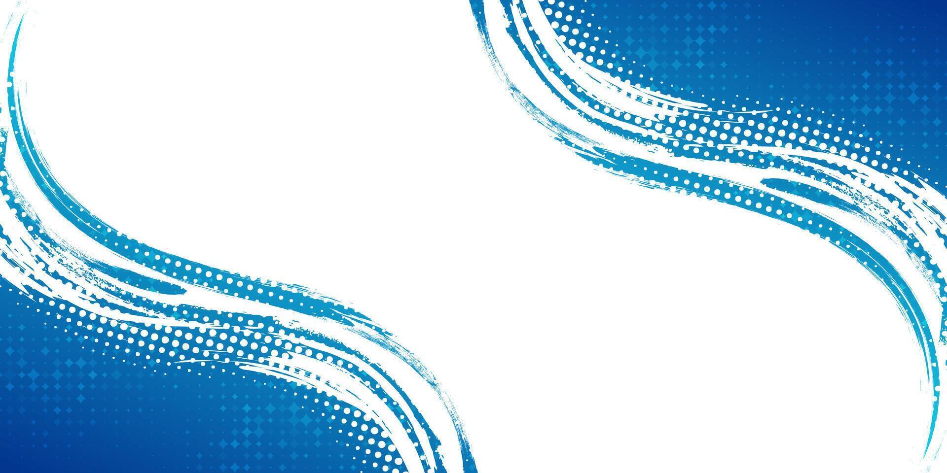 Blue Gradient Brush Background with Halftone Effect. Sport Background with Grunge Style. Scratch and Texture Elements For Design vector