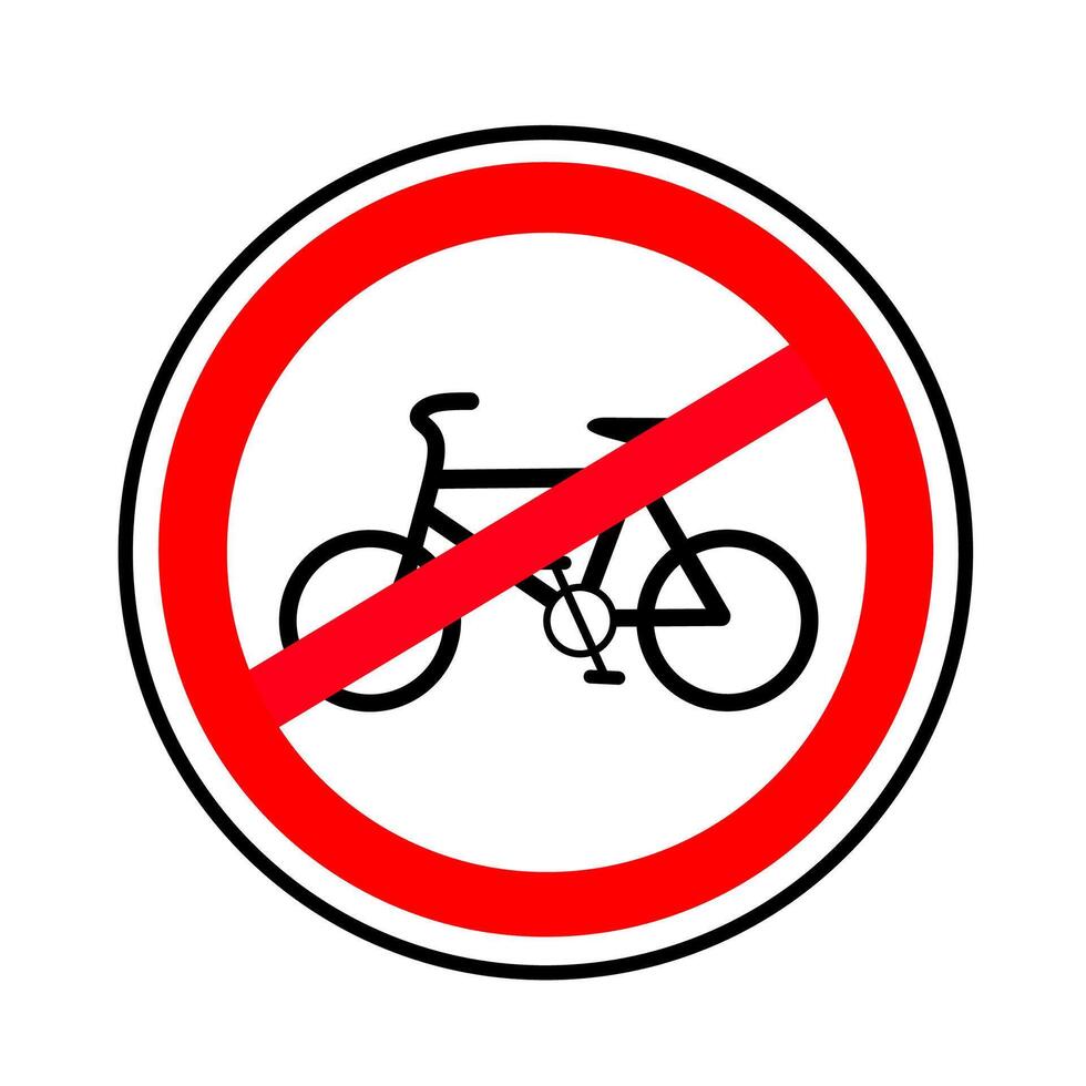 Icon logos are prohibited for bicycles vector
