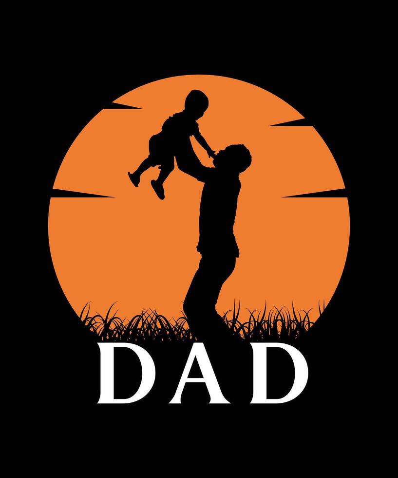 Dad logo t-shirt design vector