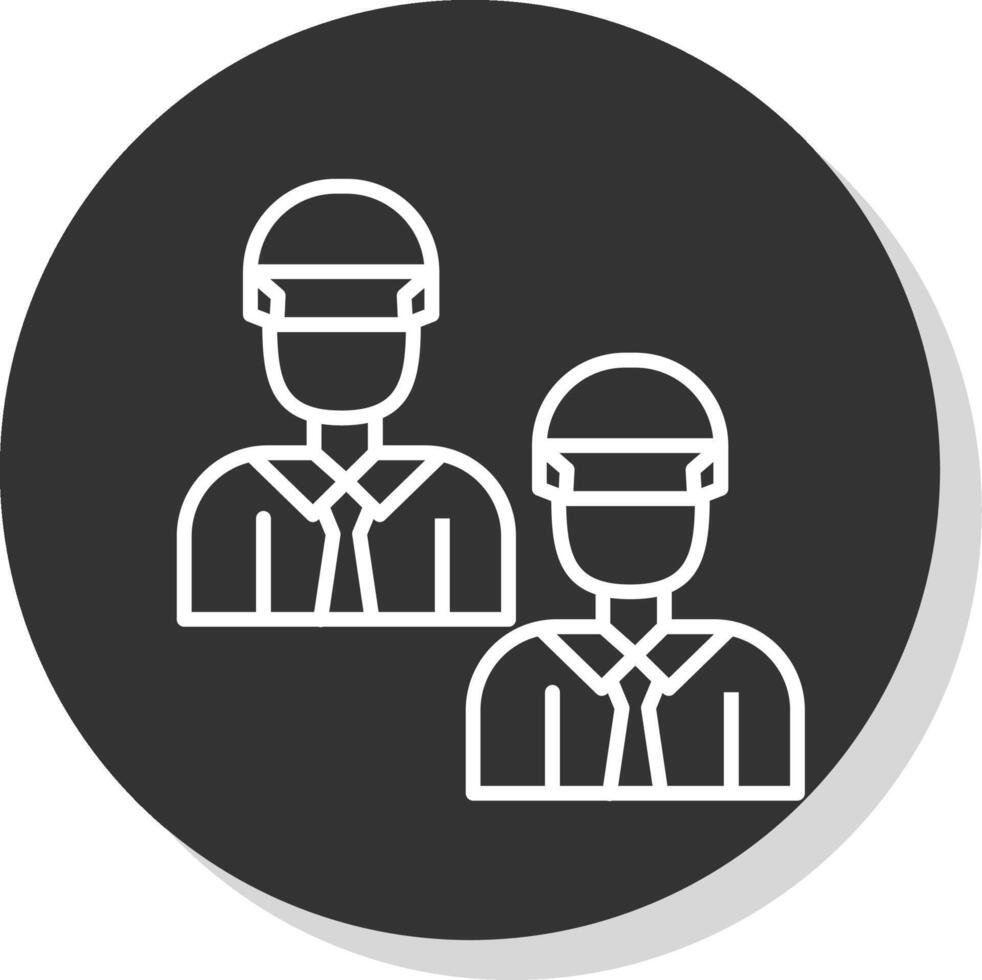 Engineering Team Line Shadow Circle Icon Design vector