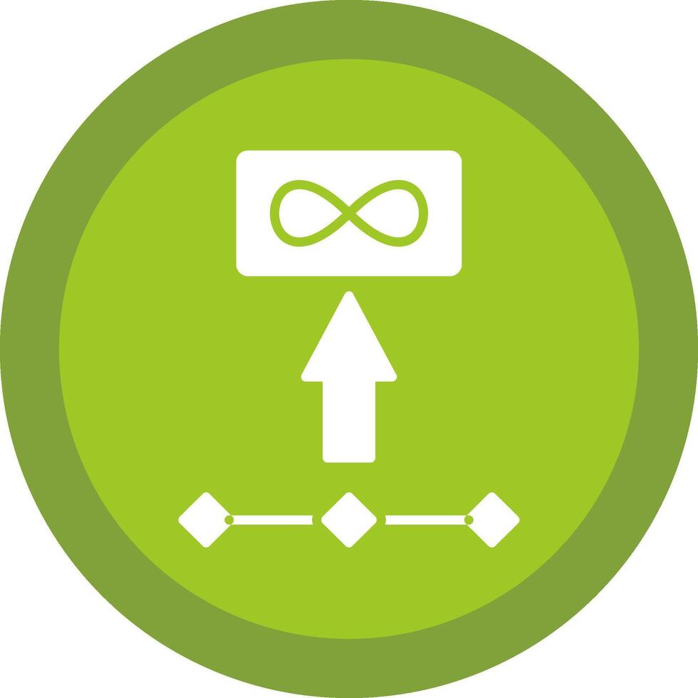Unlimited Storage Line Shadow Circle Icon Design vector