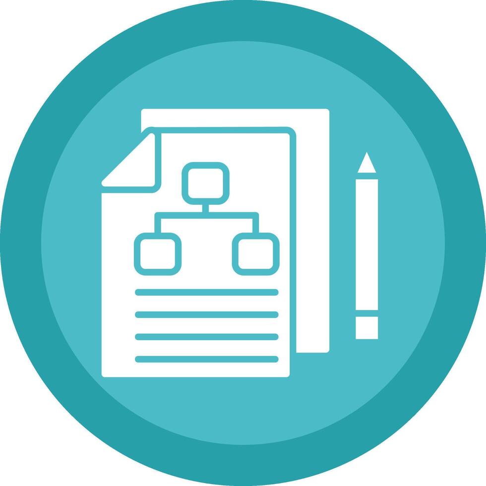 Project Planning Line Shadow Circle Icon Design vector