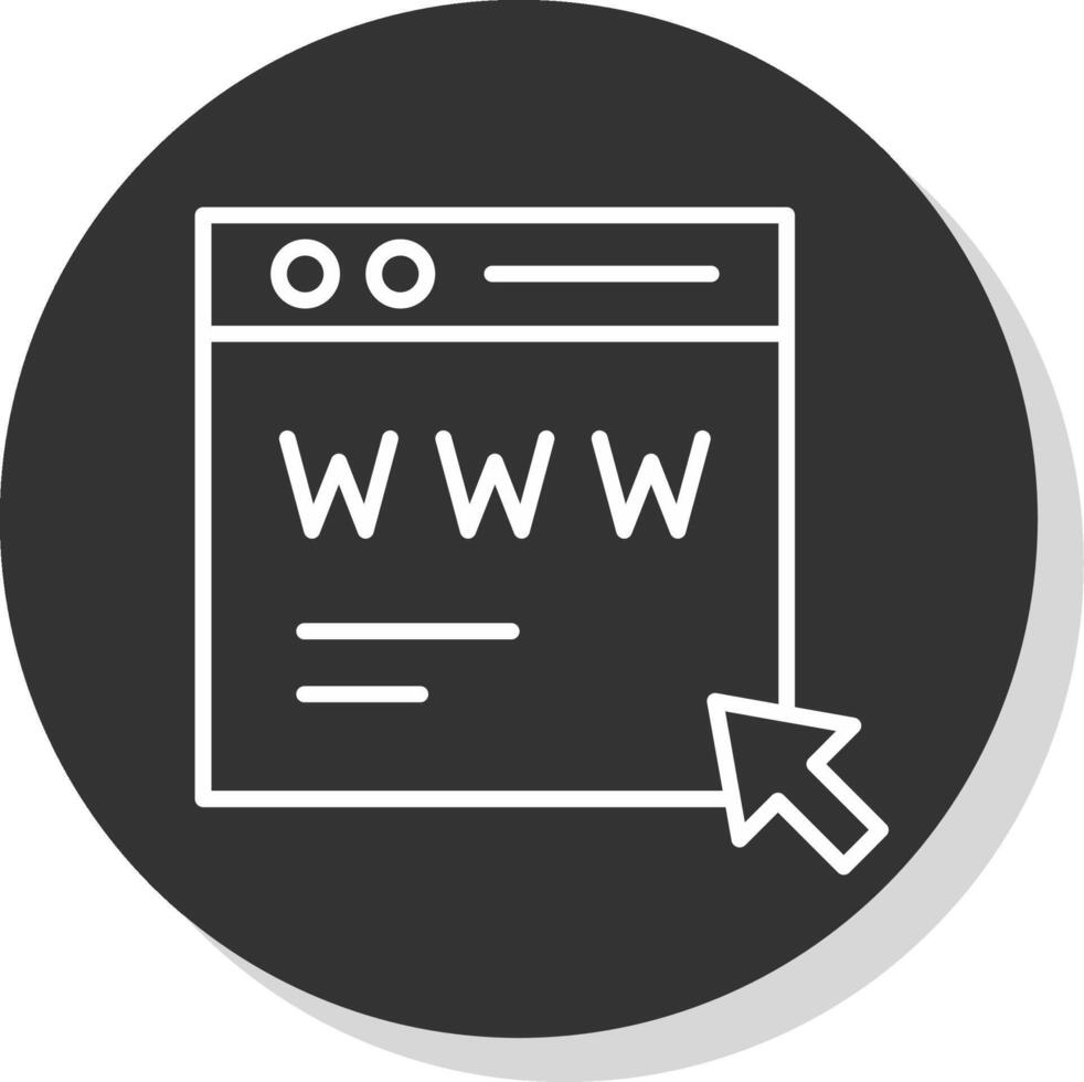Web Page Line Shadow Circle Icon Design vector