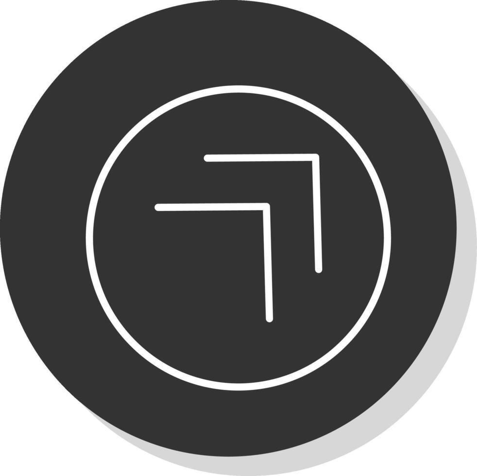 Chevron Line Shadow Circle Icon Design vector