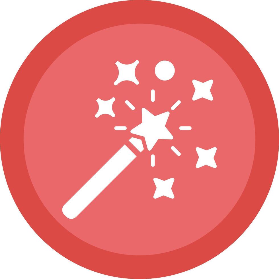 Magic Wand Line Shadow Circle Icon Design vector