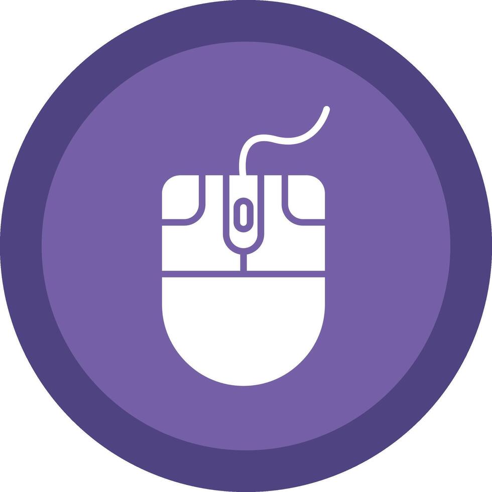 Mouse Line Shadow Circle Icon Design vector