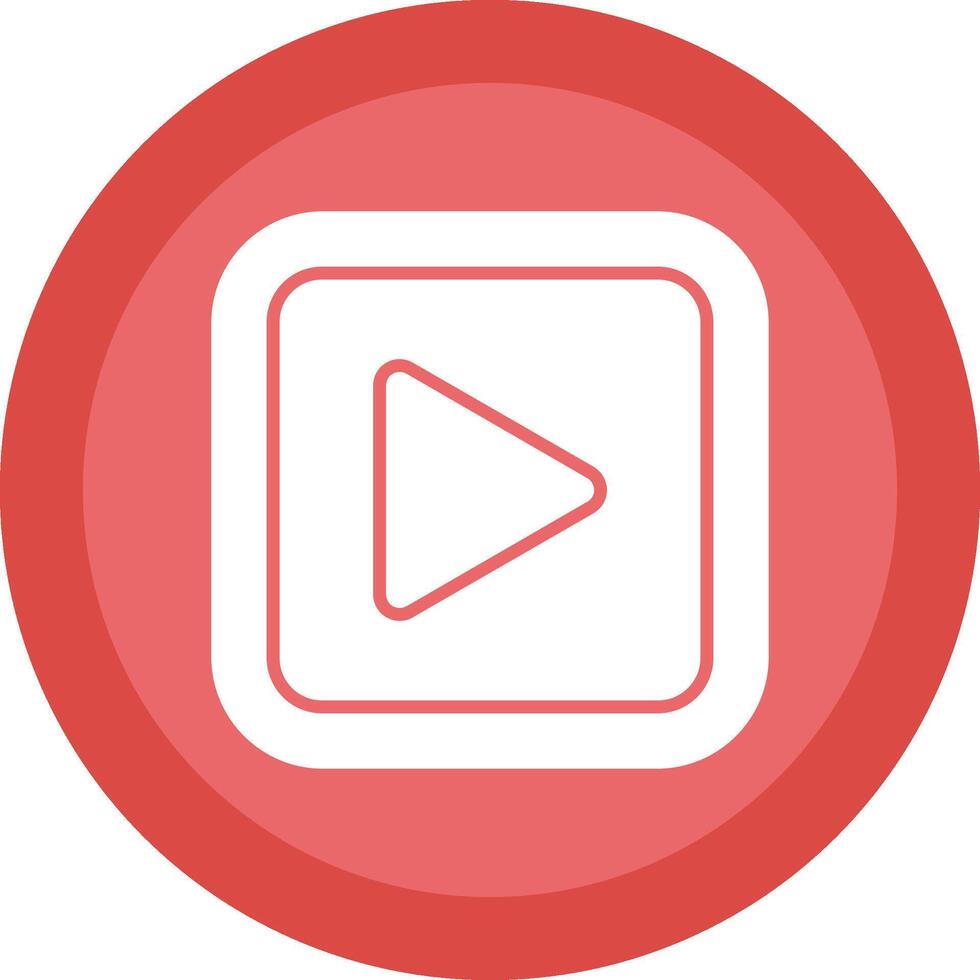 Play Line Shadow Circle Icon Design vector