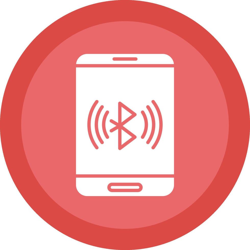 Bluetooth Line Shadow Circle Icon Design vector