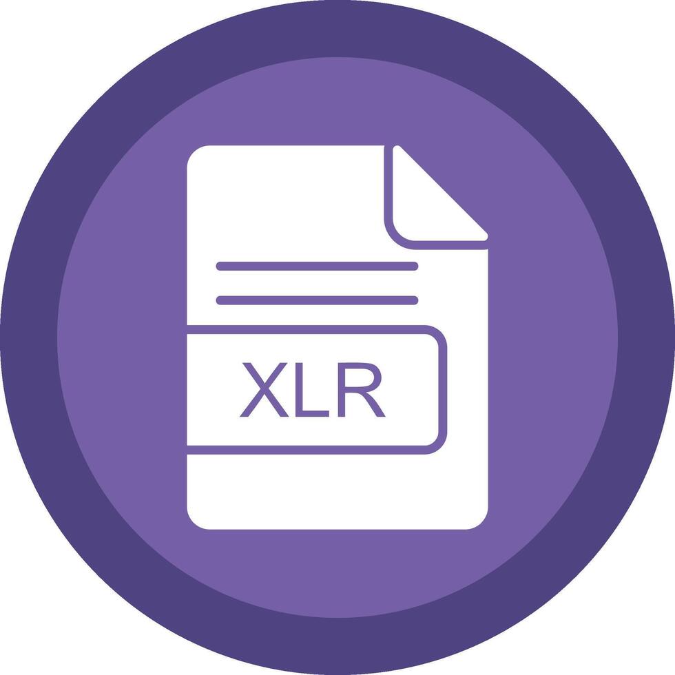XLR File Format Line Shadow Circle Icon Design vector