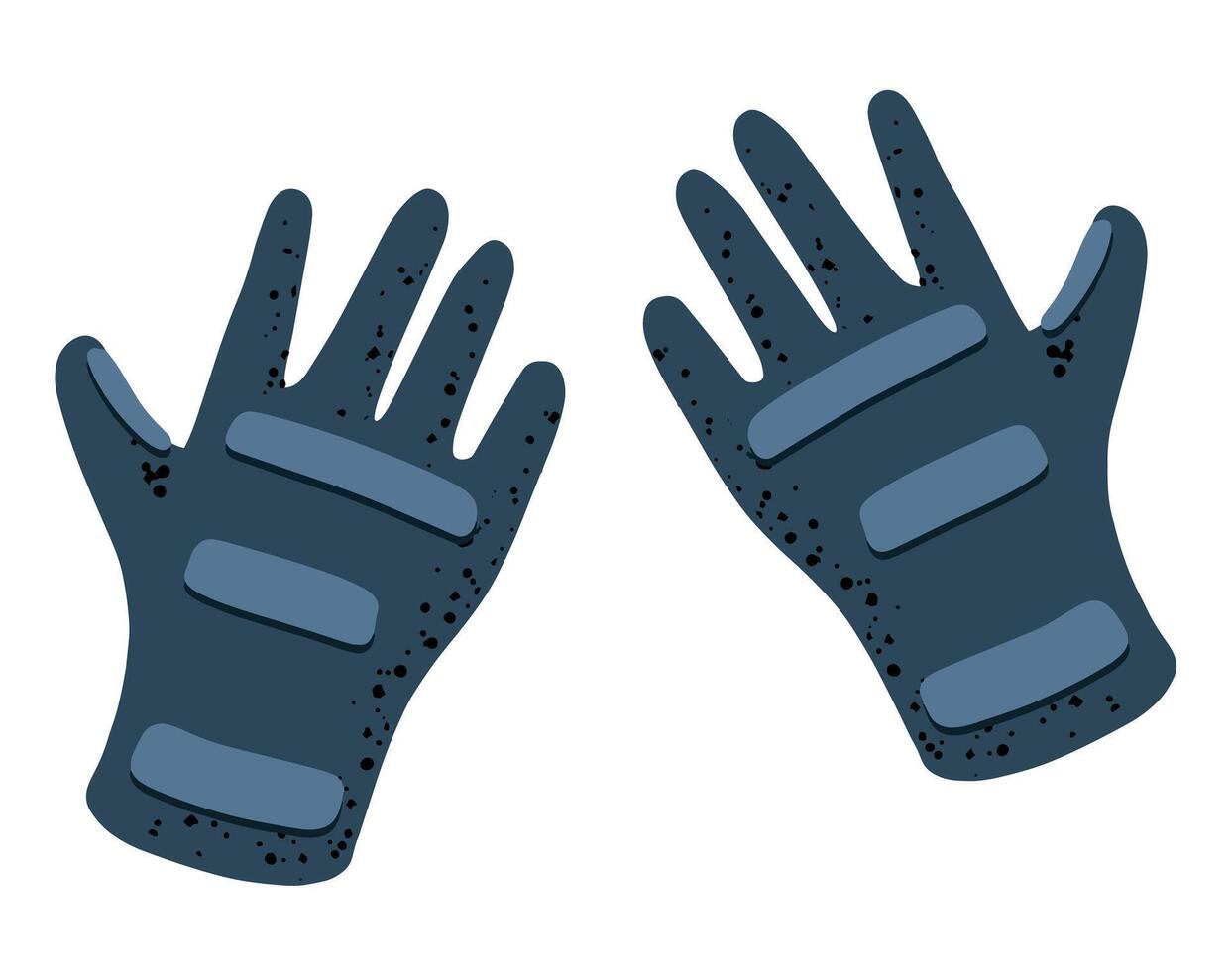 Protective glove of worker. Industrial clothes uniform. Flat cartoon isolated on white. Safety construct personal equipment vector