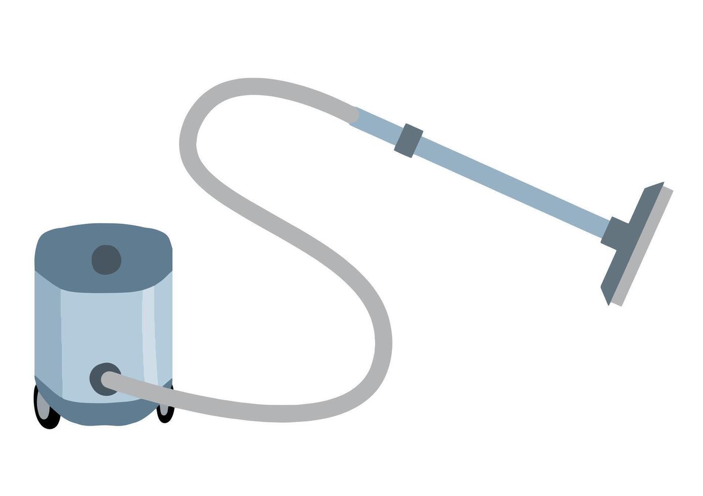 Vacuum Cleaner. Housework equipment, electric domestic appliance. Household device for cleaning house. Flat cartoon isolated on white background vector