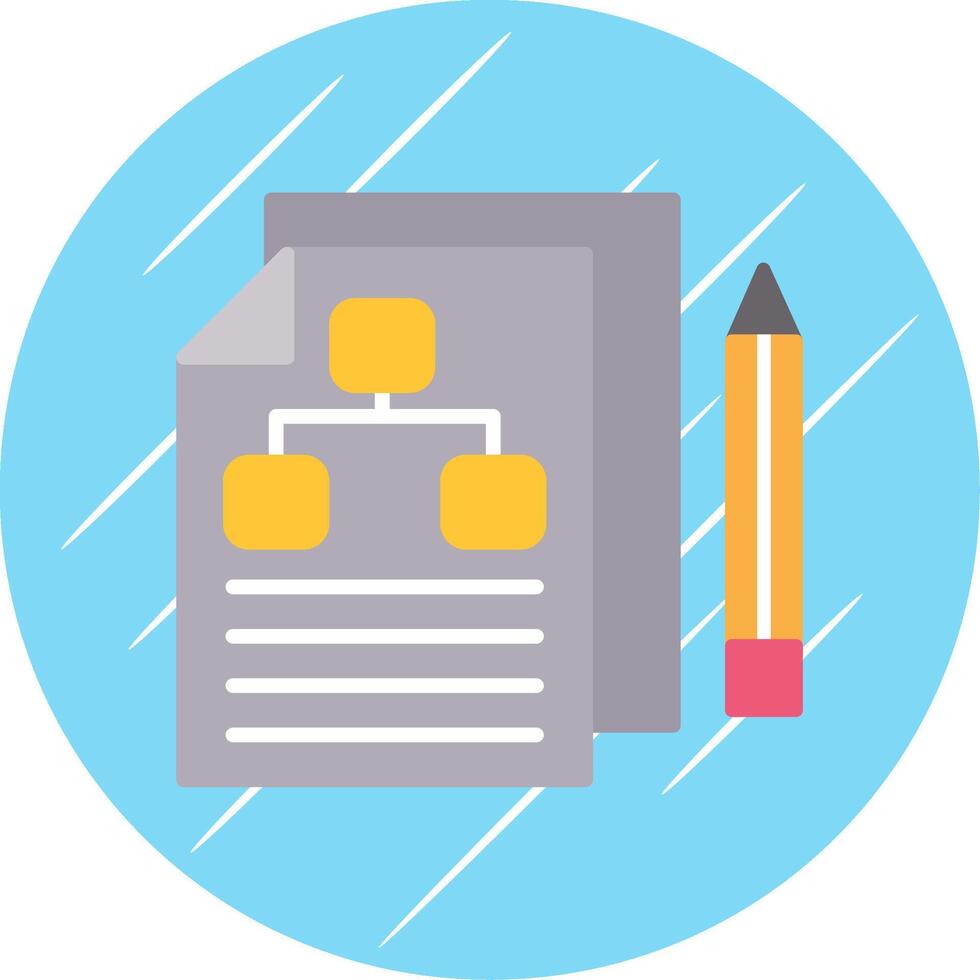 Project Planning Flat Circle Icon Design vector